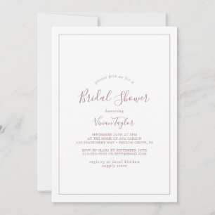Invitation minimaliste Rose Gold Bridal