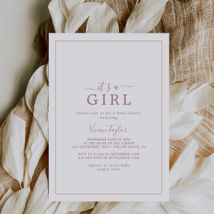 Invitation Minimaliste Rose Gold C'est un Baby shower de fill