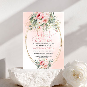 Invitation Minimaliste Rose Gold pour un Sweet Six