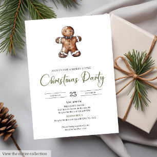 Invitation Minimaliste Rustique Neutre Terreux Aquarelle Noël