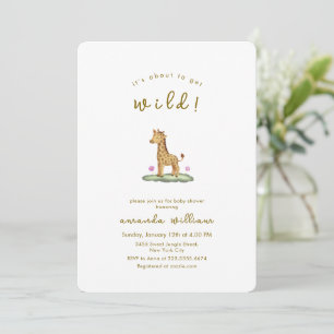 Invitation Minimaliste Safari Jungle Sauvage Fête de Naissanc