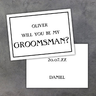 Invitation Minimaliste Serez-Vous Mon Groomsman Proposition N
