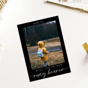 Invitation Minimaliste Serez-vous mon Porteur de Bague Photo