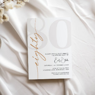 Invitation minimaliste Soixante-dix-huitième anniv