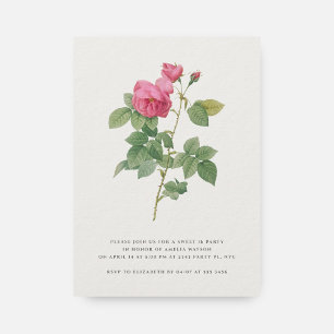 Invitation Minimaliste sucré 16 Vintage botanique floral