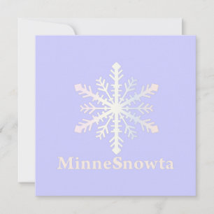 Invitation MinneSnowta avec flocon de neige