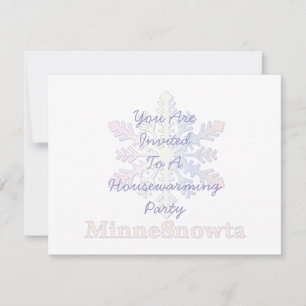 Invitation MinneSnowta avec flocon de neige