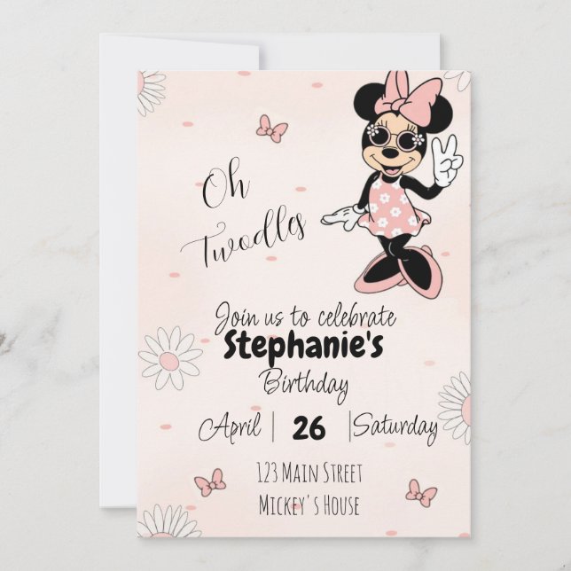 Invitation Minnie Mouse Birthday - Oh Twodlers (Devant)