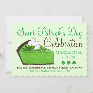Invitation Mint Green Grasshopper Pie St. Patrick's Day