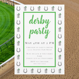 Invitation Mint Julep & Derby de la frontière Préparation de