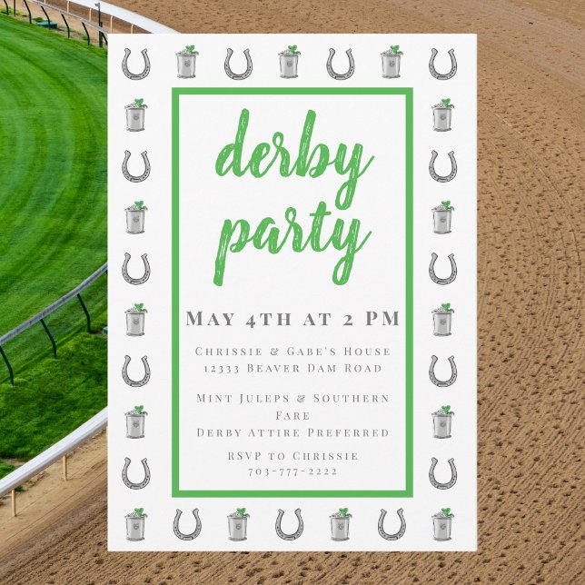 Invitation Mint Julep & Derby de la frontière Préparation de  (Créateur téléchargé)