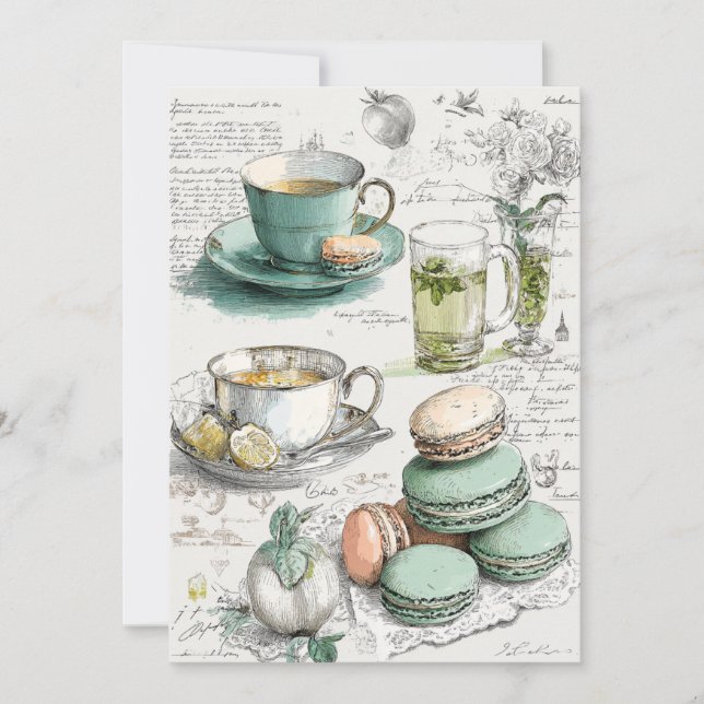 Invitation Mint & Macarons | Minty Fresh (Devant)