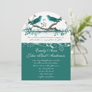 Invitation Mint Turquoise Romantique Rustique Mariage Insépar