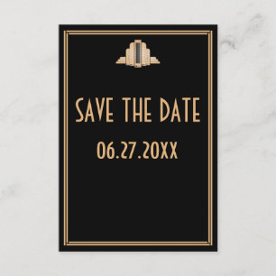 Invitation Minuscule Art Déco Grand Mariage Gatsby Enregistre