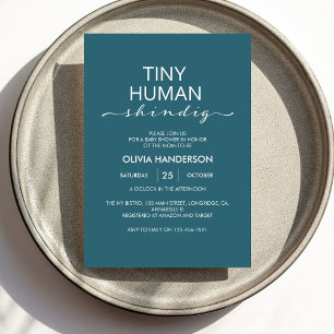 Invitation Minuscule Baby shower humain Shindig minimaliste