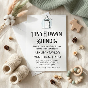 Invitation Minuscule Baby shower minimaliste de Shindig Humai