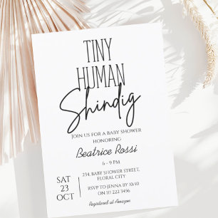 Invitation Minuscule Baby shower moderne Neutre Humain Shindi