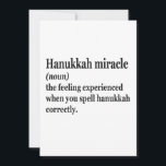 Invitation Miracle de Hanukkah Drôle Définition juive de Chan<br><div class="desc">Hanukkah, juif, juive, chanukah, toupie, don, anniversaire, groovy, noël, chandelier</div>