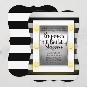 Invitation Miroir de Maquillage Réaménagement Beauté Fête d'A