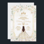 Invitation Mis Quince Ivory White Floral Princess Anniversair<br><div class="desc">Mis Quince Blanc ivoire Floral Princesse Anniversaire Invitation Mis Quince 15 Anos,  16e Anniversaire Papillon.</div>