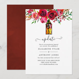 Invitation Mise à jour de mariage floral aquarelle