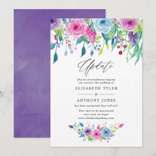 Invitation Mise à jour de mariage floral Ultra Violet