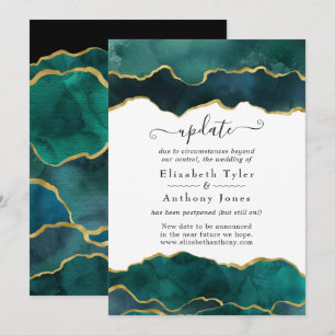 Invitation Mise à jour du Mariage d'Agate de Pierre turquoise