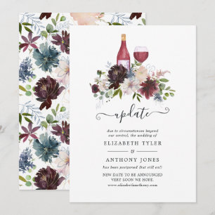 Invitation Mise à jour du mariage de dégustation de vin de Bo