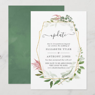 Invitation Mise à jour du Mariage géométrique de l'Herbarium