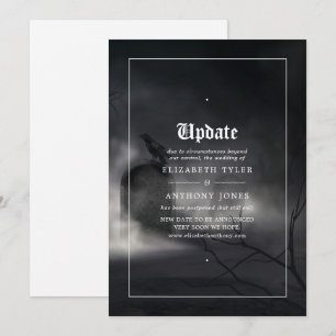 Invitation Mise à jour du Mariage gothique d'Halloween