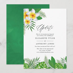Invitation Mise à jour du mariage Hawaïen aquarelle Aloha Lua