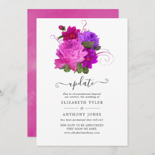 Invitation Mise à jour vintage Chic Floral Mariage