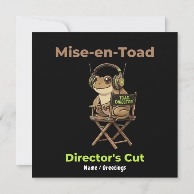 Invitation Mise-en-Toad Director’s Cut Cinéma Pun Toad Art (Devant)