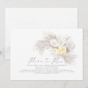 Invitation Miss à la Fête de l'mariée de la flore de l'herbe 