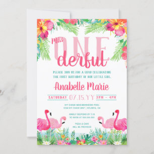 Invitation Miss ONEderful Premier anniversaire Luau