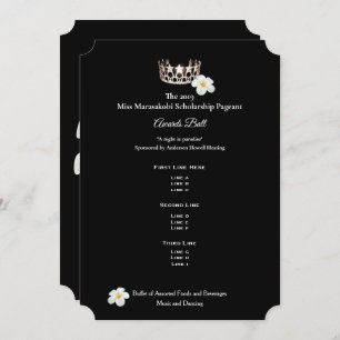 Invitation Miss USA Silver Crwn Plumeria Awards Ball