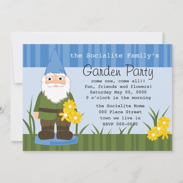 Invitation Mister Garden Gnome (Devant)