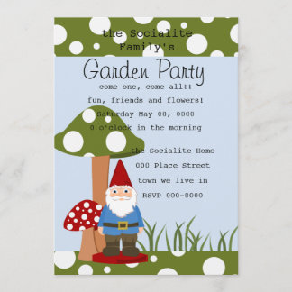 Invitation Mister Mushroom Garden Gnome