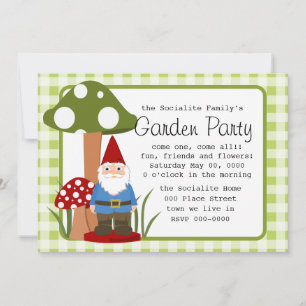 Invitation Mister Mushroom Garden Gnome