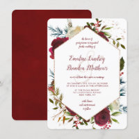 Mistletoe Manor Aquarelle Hexagon Hiver Mariage