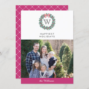 Invitation Mistletoe Wreath Christmas Holidays photo   Rose