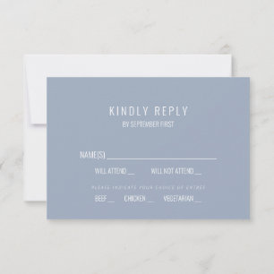 Invitation Misty Morning Blue Grey Ancre nautique RSVP Invit