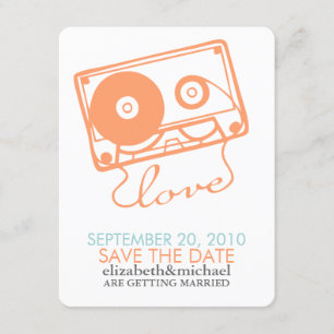 Invitation Mix tape d'annonces de Love Save the Date