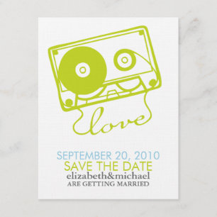 Invitation Mix tape d'annonces Love Save the Date
