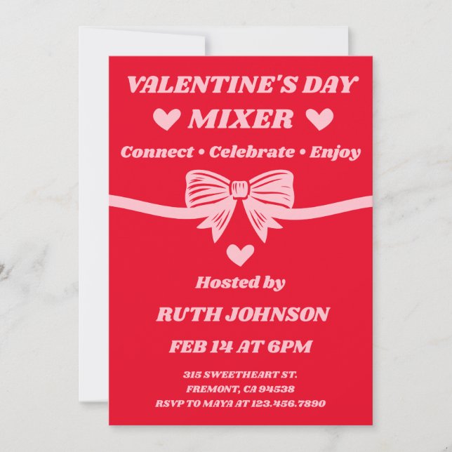 Invitation Mixeur de la Saint-Valentin d'entreprise (Devant)