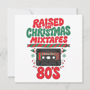 Invitation Mixtapes de Noël élevés sur cassette rétro des ann