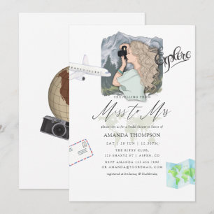 Invitation Mlle - Mme Mountain Adventure Travel Enterrement d