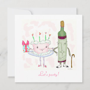 Invitation mme cake et m. bubbly sortent