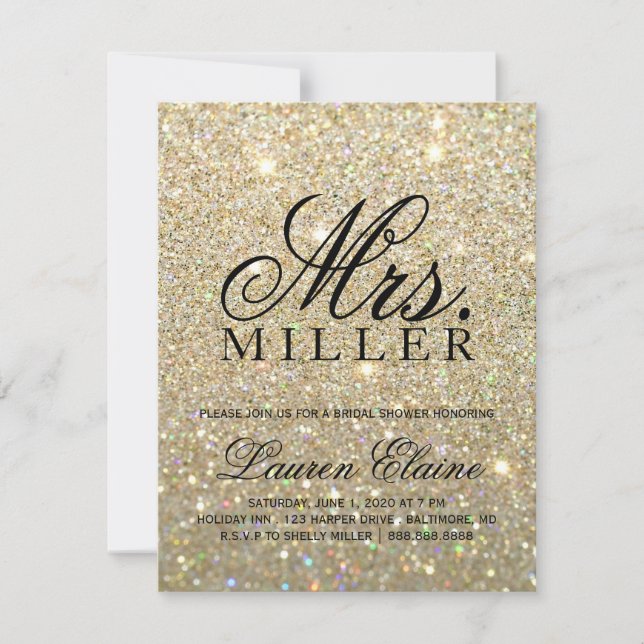 Invitation - Mme ouvrière Fête de la mariée 3 de (Devant)