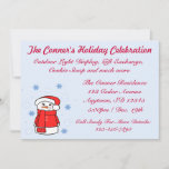 Invitation Mme Snowlady Party Invite<br><div class="desc">These cheerful winter invitations veut help you with inviting all your guest to your next winter or holiday celebration. Featuring a whimsical snow lady and snowflakes. Customize your invitations using the wording template to add all your party details.</div>